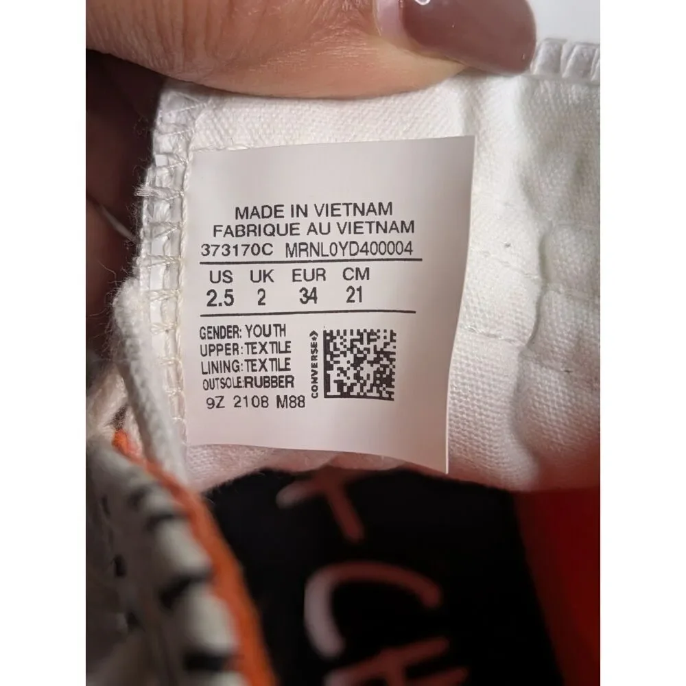 Converse Kids CTAS Hi UNT1T!3D OG Not A Chuck Spellout High Top Sneakers, 2.5